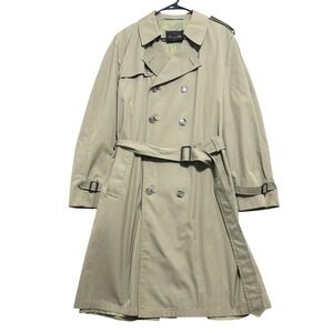 Vintage Botany 500 Trench Coat Mens 40 Long Double‎ Breasted Belted Made USA 80s